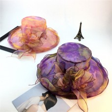 Mujer&apos;s Casual Curled Sun Hats Wide Brim Bow Floral Beach Cap Unscreen Sombrer   eb-33559211